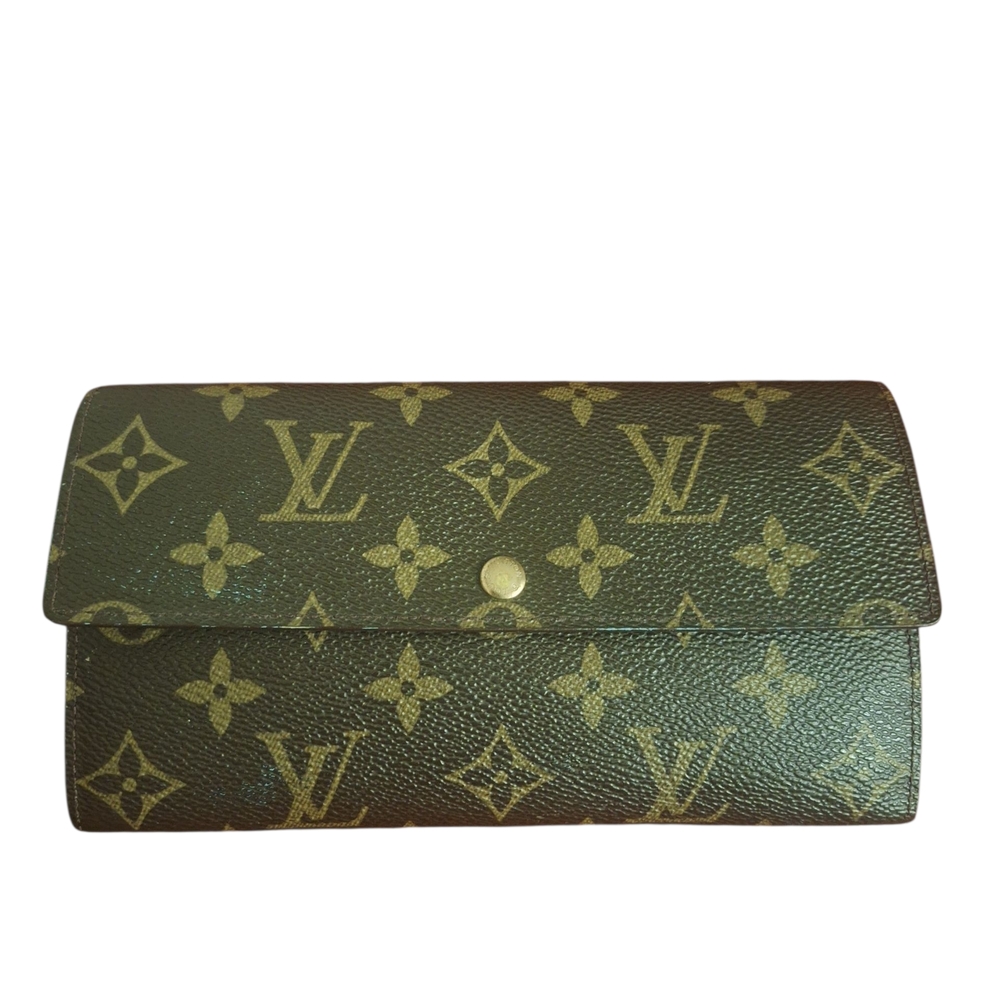 Louis Vuitton Brown Monogram Long Wallet Classic Design